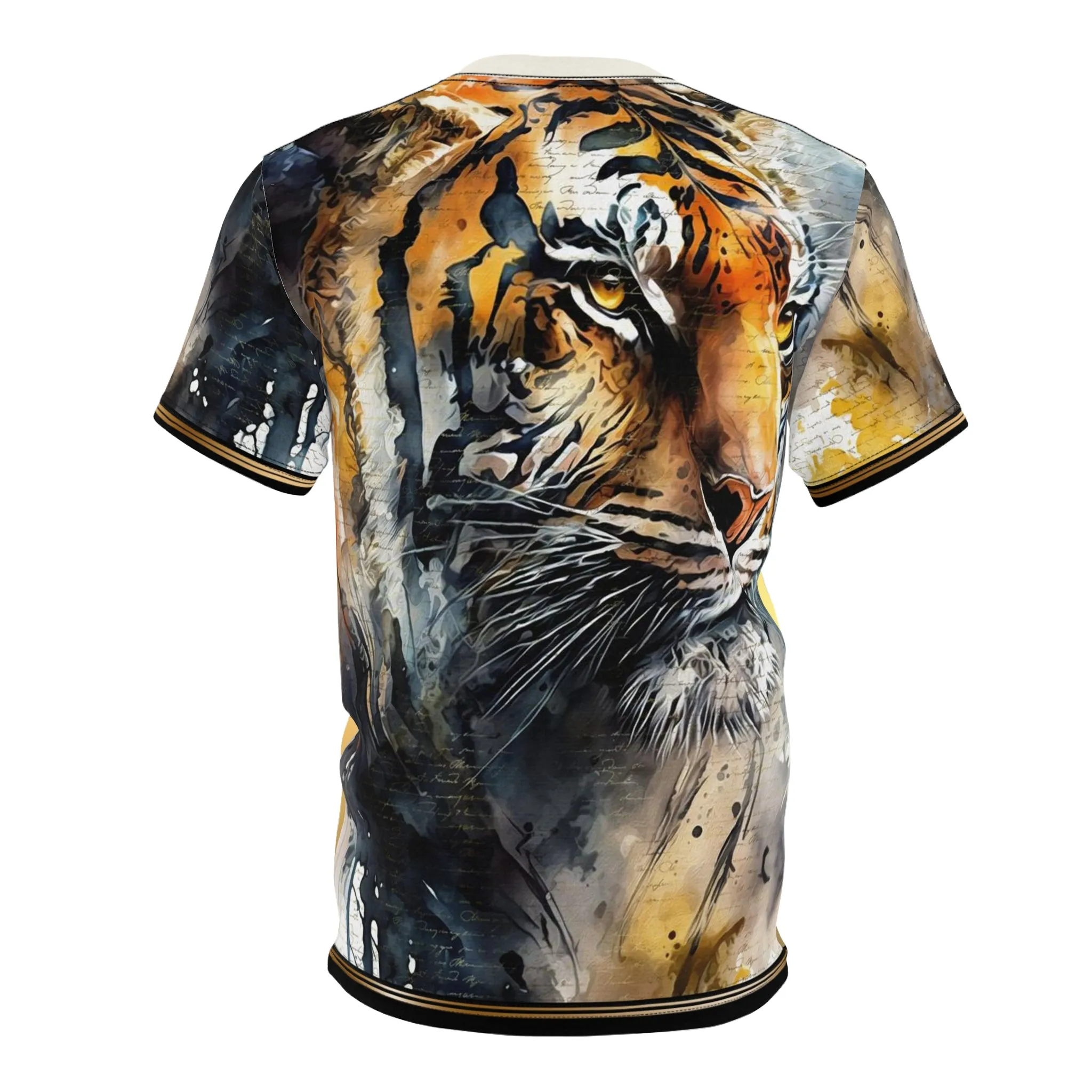 Watercolor Tiger T-Shirt Unisex Tee Hand Painted Lion Tee Unisex White T-Shirt | D20221