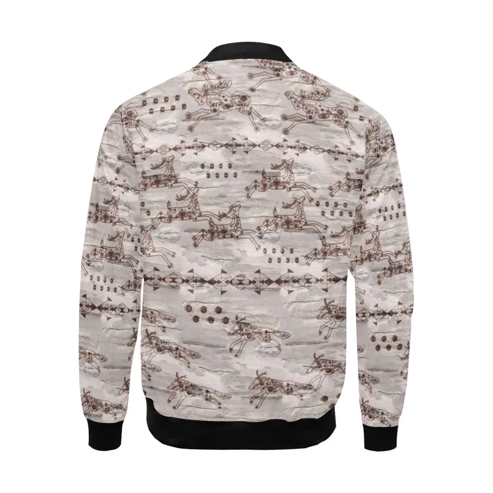 Wild Run All Over Print Bomber Jacket for Men