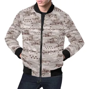 Wild Run All Over Print Bomber Jacket for Men