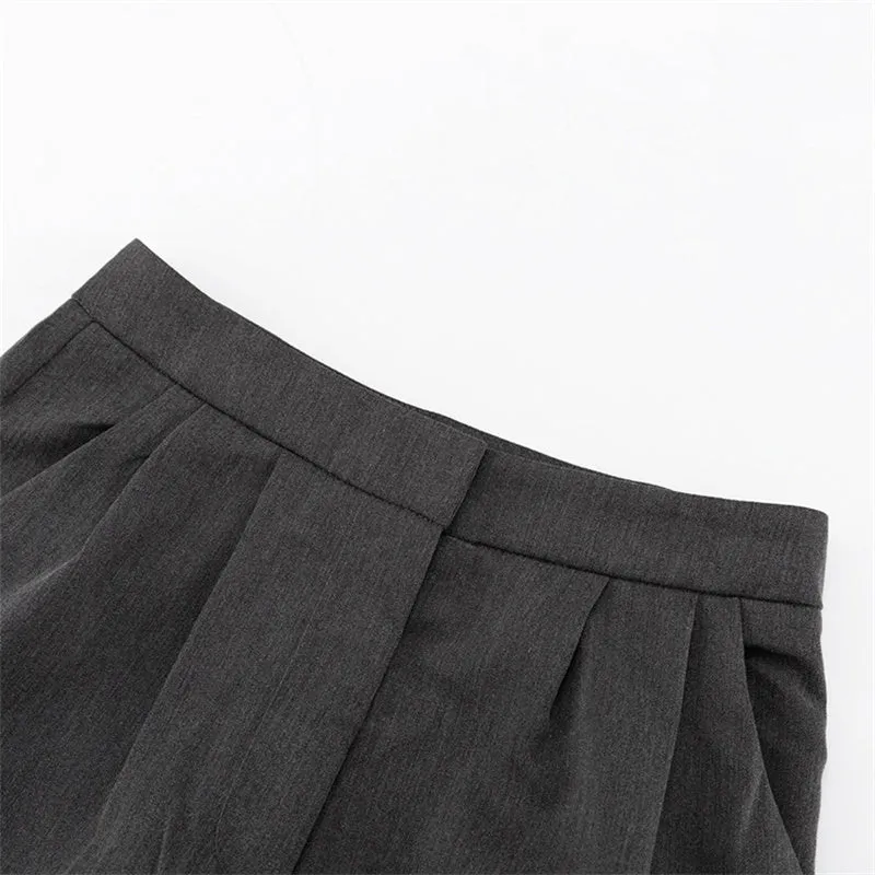 Wjczt Loose High Waist Work Pants Women Spring Autumn Casual Solid Straight Wide Leg Long Pants Female Floor-Length Trousers