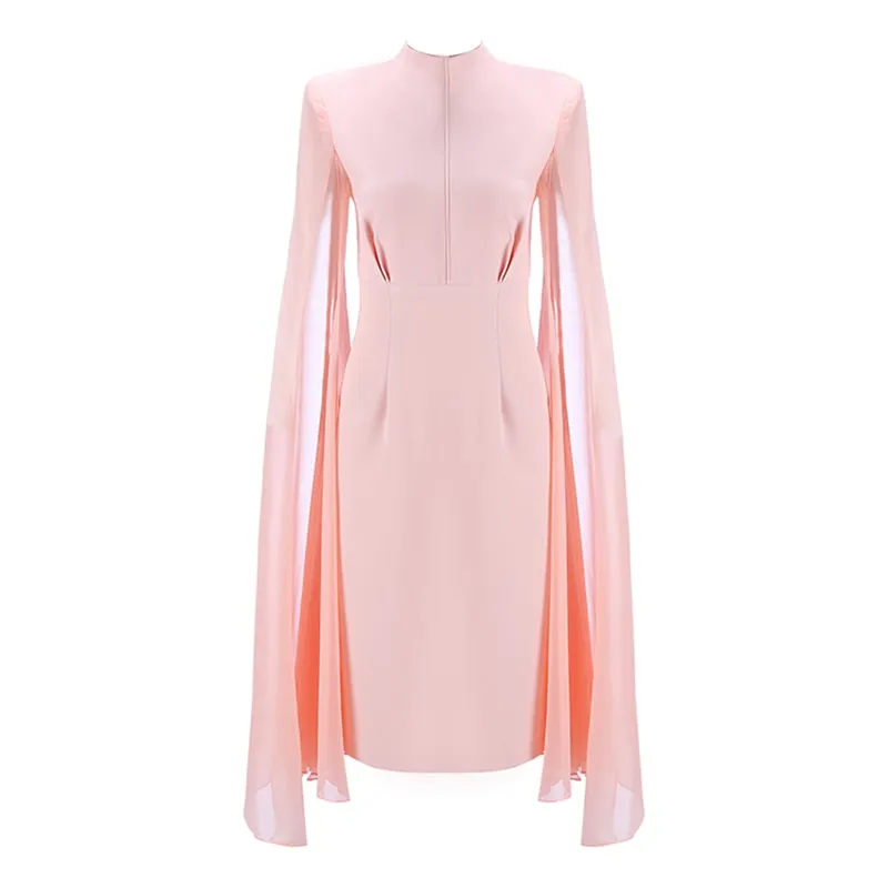 Women's Stylish Cloak Sleeve Dress Party Dress