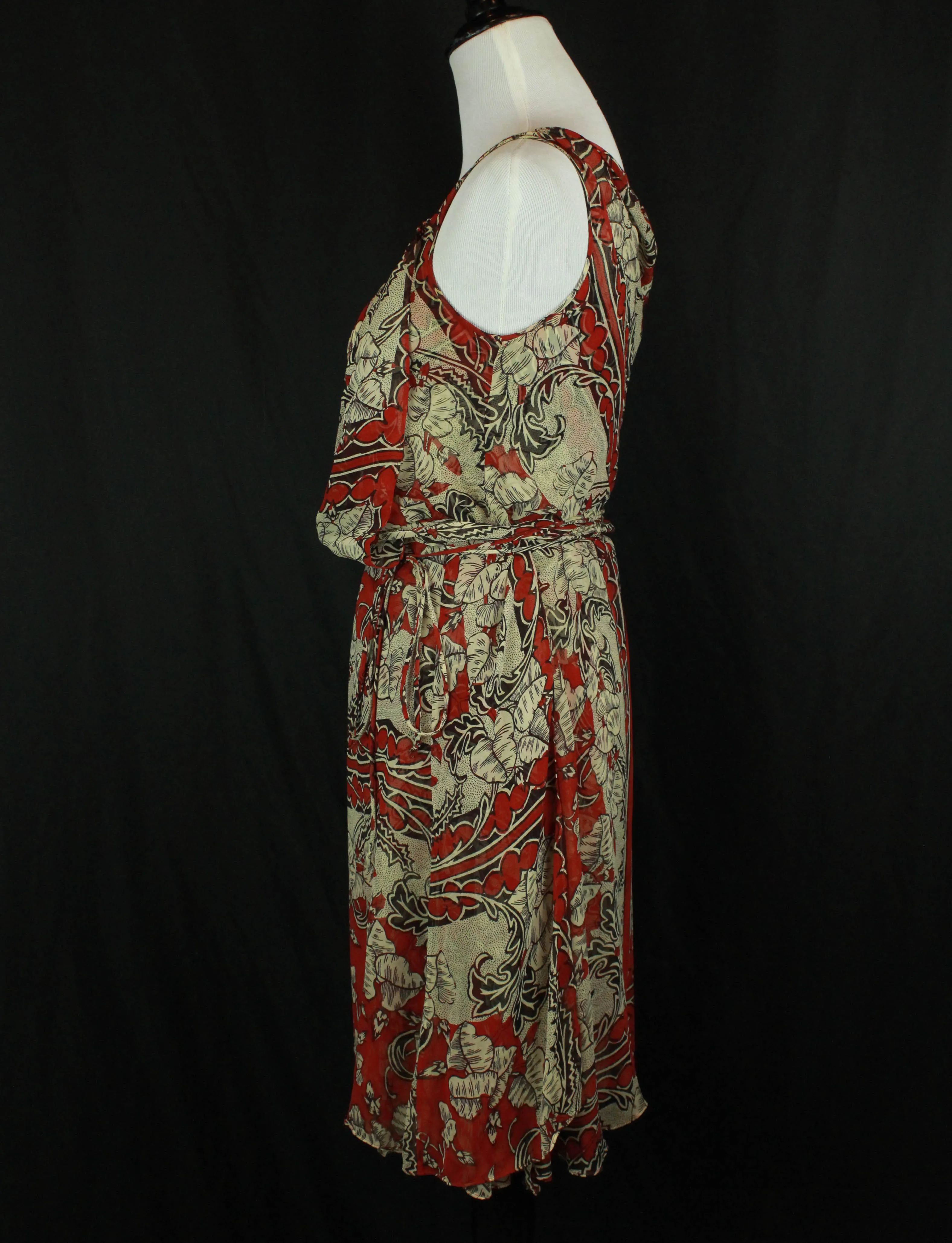 Women's Vintage 90's Gary Graham Floral Silk Wrap Dress - 4/Small