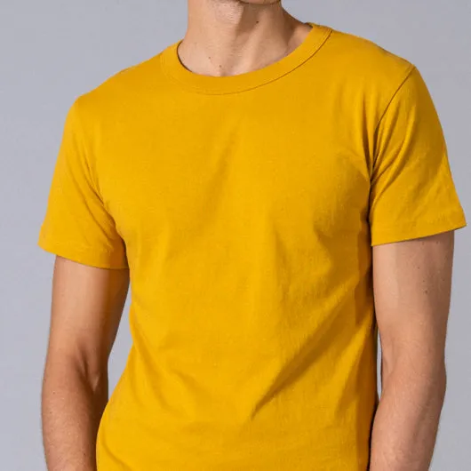 Yellow Ochre Mustard Yellow Round Neck T-shirt